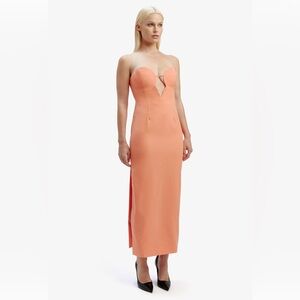 NWT Bardot Eleni Midi Dress In Orange Fiz